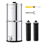 Vevor 1.5g Gravity-fed Water Filter Countertop System Stainless Steel 2 Filters. Fixed Price $82.99.