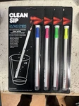4 Count Clean Sip Microfilter Straws (od1). Fixed Price $10.00.