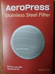 Aeropress Stainless Steel Filter - Not 4 Use With Xl 14 Avail, Priced For One. Fixed Price $16.00.