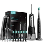 Fumeikang Water Flosser & Electric Toothbrush For Adults Oral Irrigator Black. Fixed Price $80.55.