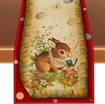 Vintage Easter Table Runner Retro Style Bunny Rabbit Eggs Flower 13 72''. Fixed Price $31.24.