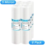 6 Pack 5 Micron 10" X 2.5" Sediment Water Filter For Ge Gxwh04f, Gxwh20s, Gnsv25. Fixed Price $26.99.