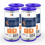 4pk Of Big Blue 5 M Pleated Washable Sediment Water Filter 10"x4.5" By Aquaboon. Fixed Price $44.79.