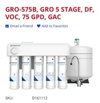 Pentair Freshpoint 5 Stage Gro 575b Ro Drinking System 75 Gpd. Fixed Price $530.00.