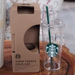 Starbucks Minimalist Style Transparent Plastic Series Large Capacity Straw Cups. Fixed Price $29.99.