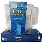 Brita Longlast Water Filtration System 6 Cups Lead Removing Filter New In Box. Fixed Price $19.95.