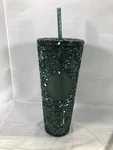 Starbucks Deep Emerald Gemstone Cold Cup 24 Oz Reusable Acrylic Tumbler. Fixed Price $40.00.