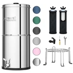Purewell 3 Stage 0.01 M Gravity Water Filter System Nsf 304 Stainless Steel. Fixed Price $221.66.