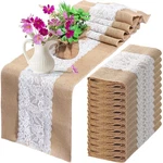 Chumia 12 Pack Burlap Table Runners With Lace X 72 Inch Long Rustic Jute N.... Fixed Price $72.24.
