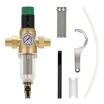 "spin Down Sediment Filter With Pressure Reducer & Gauge, 50/100 Micron". Fixed Price $79.73.