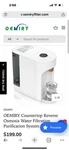 Oemiry Countertop Reverse Osmosis Water 4 Stage Filtration Purification System. Fixed Price $150.00.