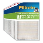 Filtrete 20 X 30 1 Air Filter, 12 Hvac Filters, Mpr 700, Merv 8, Dust, Pollen. Fixed Price $55.69.