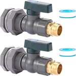 2 Set 3/4 Inch Rain Barrel Spigot Kit - Water Pvc Garden Diverter Wi. Fixed Price $19.99.