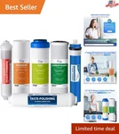 Alkaline Mineral Water Filters - 6-stage Ro Replacement Set For Ideal Hydration. Fixed Price $124.61.