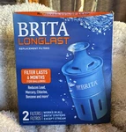 Unopened Brita Longlast Replacement Filters 2-pack. Fixed Price $15.00.