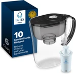 Brita Small 6 Cup Water Filter Pitcher, 1 Britaplus Filter, Metro, Black (packag. Fixed Price $40.68.
