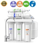 Reverse Osmosis Water Filtration System 5 Stage Under Sink Ro Filter 75gpd. Fixed Price $129.99.
