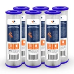 6 Pack Of 1 M Pleated Sediment Water Filter Cartridges 10"x2.5" Standard Size. Fixed Price $38.79.