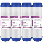 4 Pack 5 M 10x2.5" Granular Activated Carbon Water Filter Gac Sediment Cartridge. Fixed Price $24.99.