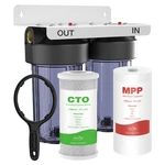 10"x4.5" Big Blue Whole House Water Filter System For Well + 1 Set Extra. Fixed Price $39.99.