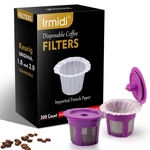 Irmidi 300 Count Disposable Paper Filter With 2 Pack Reusable K Cups Coffee P.... Fixed Price $25.80.