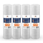 4pk Of 20" Big Blue String Wound Sediment Water Filter Cartridge 5 M By Aquaboon. Fixed Price $104.79.