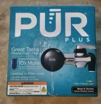 Pur Plus Faucet Mount Water Filter Pfm200b Chrome/black Lead Reducing Nsf Cert. Fixed Price $13.59.