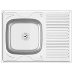 Kitchen Sink With Drainer Set Drop-in Basin Silver Stainless Steel Vidaxl. Fixed Price $202.99.