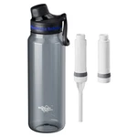 1060ml Water Filter Bottle, 4stage F Daily Hydration Travel, Gray. Fixed Price $19.99.