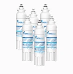 6 Packs Filterlogic Refrigerator Water Filter Replacement For Lg Lt800p. Fixed Price $36.99.