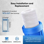 5 Micron 10"x2.5" Whole House String Wound Sediment Filter For Well Water, Re.... Fixed Price $33.95.