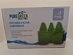 3 Pack Pure Green Replacement Water Filter Pg-5986 Pitcher Cartridge Pg-alkaline. Fixed Price $18.99.
