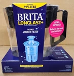 Brita Soho 6-cup Black Water Filter Pitcher With Longlast+ Reduces Lead. Fixed Price $26.95.