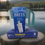 Brita 6 Cup Space Saver Water Pitcher With Filter - Bpa Free Teal New. Fixed Price $19.25.