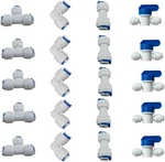 1/4" Od Quick Connect Push In To For Ro Water 1/4 Inch, White, Blue. Fixed Price $14.02.