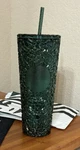 Starbucks Deep Emerald Gemstone Cold Cup 24 Oz Reusable Acrylic Tumbler. Fixed Price $32.95.