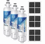 For Lg Lt700p & Lt120f Refrigerator Water Filter Air 3 Pack Rwf1200a. Fixed Price $24.95.