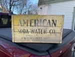 Manitowoc Too Original Antique American Soda Water Co Milwaukee Wi Wooden Crate. Fixed Price $79.99.