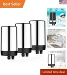 Silvery 3-pack Faucet Filter Replacement For Brita - Healthier Drinking Water. Fixed Price $35.98.
