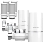Vortopt 2 Faucet Water Filter For Sink, Rapid Flow - 400 Gallons Mount.... Fixed Price $54.87.