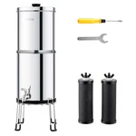 Gravity-fed Water Filter System, 2.25g 304 Stainless-steel Countertop Filt. Fixed Price $138.40.
