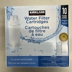 Kirkland Signature Water Filter Cartridge, 10-pack Set. Fixed Price $31.99.