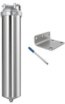 Amwater Hms-20a-1npt 20" X 2.5" Stainless Steel Whole House Water Filter Housing. Fixed Price $135.99.