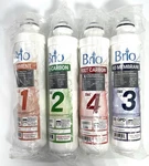 Set Of 4 Brio Quick-change Water Cooler Filter Cartridge - Stage-1-4. Fixed Price $95.00.