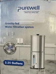 Stainless Steel Purewell Gravity-fed Water Filter System 2.25 Gallon. 304 Sta. Fixed Price $66.00.