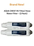 New Aqua Crest Rv Filter, Inline Hose Water Filter - (2 Pack). Fixed Price $19.99.