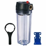 Geekpure Whole House Water Filter Housing 3/4"npt Brass Fit 10" X 2.5"-clear. Fixed Price $38.99.