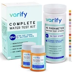 Varify 17in1 Complete Drinking Water Test Kit - 100 Strips + 2 Bacteria Tester. Fixed Price $39.77.