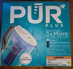 Pur 7-cup 3-in-1 Blue Water Filer Filtration Pitcher Nib. Fixed Price $21.99.