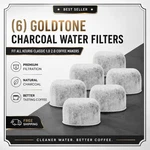 (6) Goldtone Charcoal Water Filters Fit All Keurig Classic 1.0 2.0 Coffee Makers. Fixed Price $7.49.